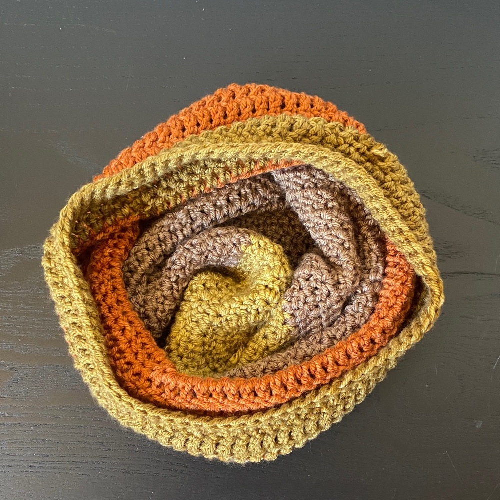 Multicolored Crochet Slouchy Beanie Tam - Picture 6 of 7